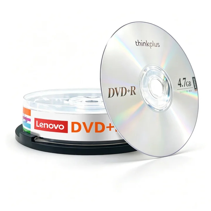 联想(Lenovo)DVD+R 刻录光盘 16速4.7GB 空白光盘 办公系列 桶装10片 A级盘片 刻录稳定高清大图