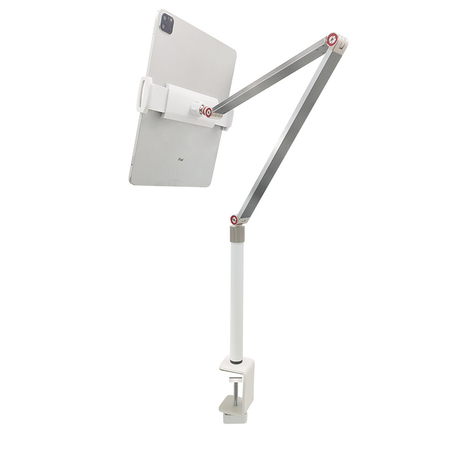 ZJLQ便携显示器显示屏支架拍摄直播手机桌面平板支架游戏专用-银色 桌夹双臂【常规款】