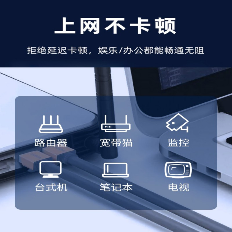Jianjtx 超五类网线CAT5e UTP 4对无氧铜网线10米/条 起订量1000条高清大图