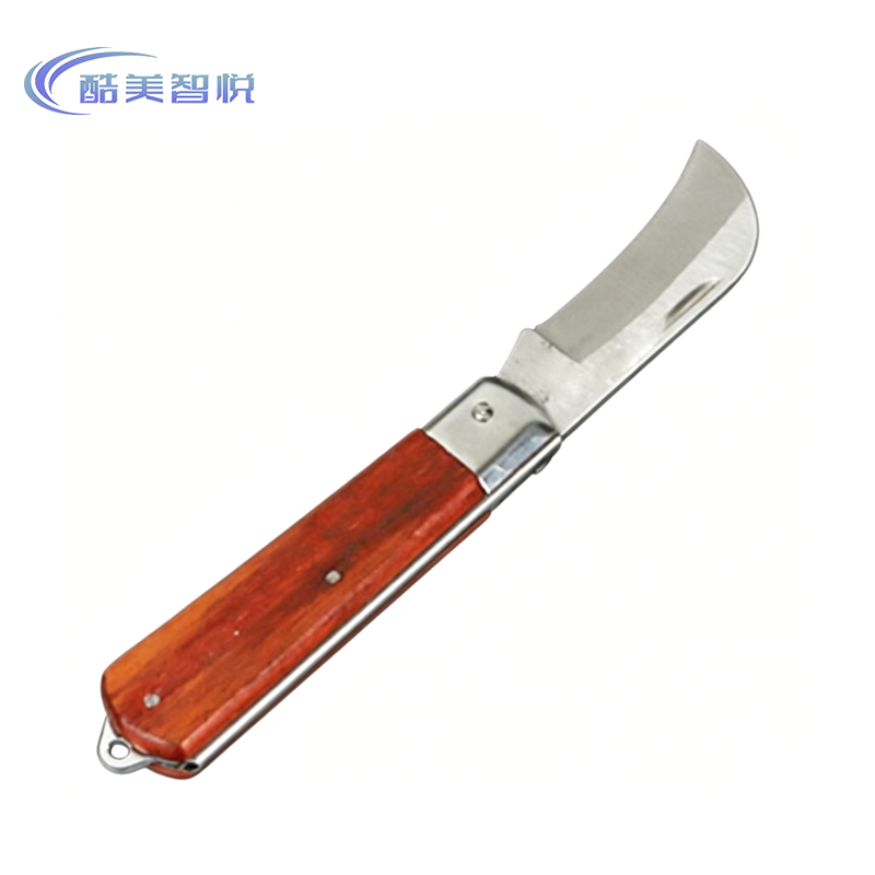 酷美智悦 弯刃木柄电工刀 KM-GY187 个高清大图