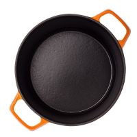 炊大皇(COOKER KING) 汤锅 T20ATQ5 铁器世家五号铸铁珐琅汤锅 火焰橘 20cm