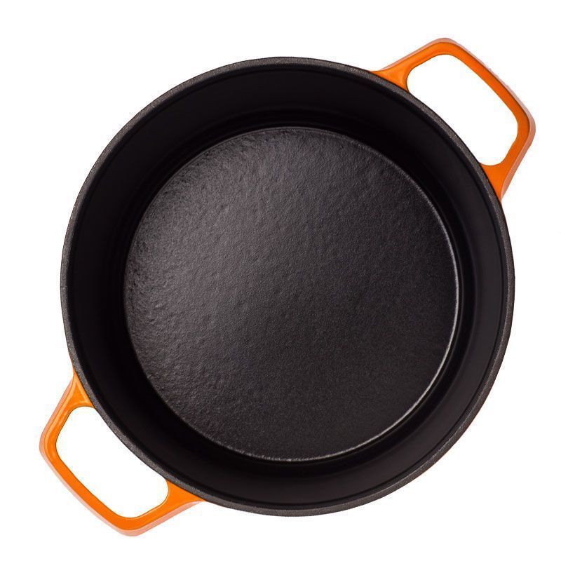 炊大皇(COOKER KING) 汤锅 T20ATQ5 铁器世家五号铸铁珐琅汤锅 火焰橘 20cm