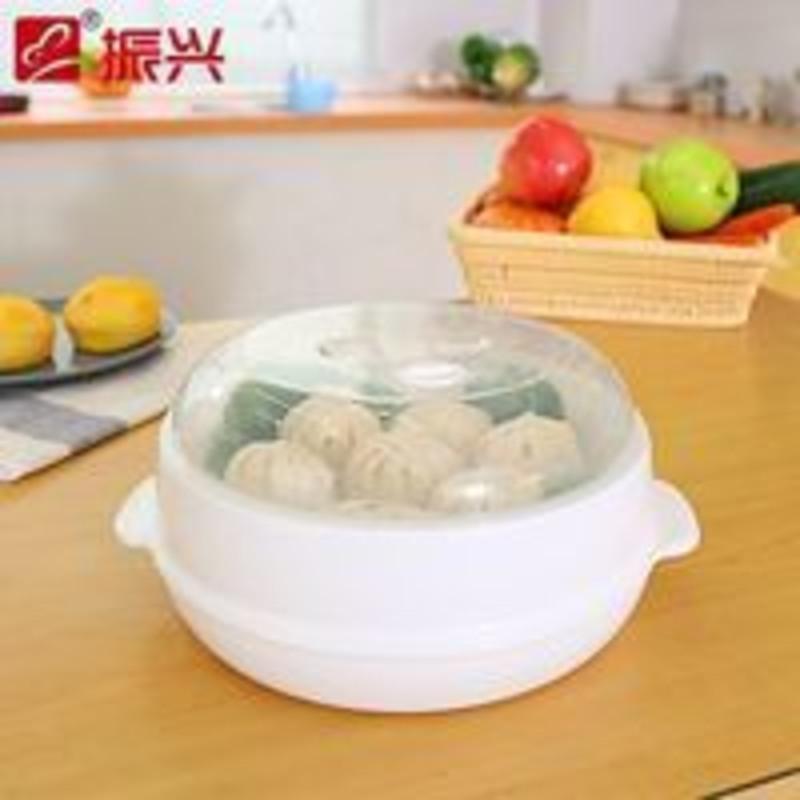 振兴家用微波炉加热专用蒸笼带盖蒸盒蒸盘热饭菜馒头饺子塑料蒸屉 振兴家用微波炉加热专用蒸笼带盖蒸盒蒸盘热饭菜馒头饺子塑料蒸