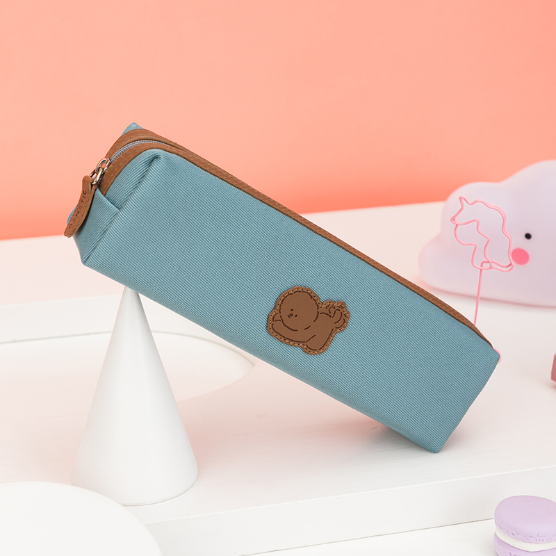 莫兰迪色系笔袋可爱简约小清新多功能铅笔盒双层大容量帆布笔袋中小