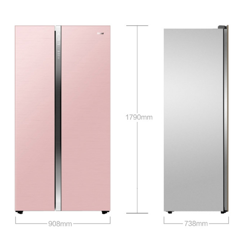 海尔(Haier)BCD-625WDGEU1 625升对开门冰箱 干湿分储 风冷无霜 玫瑰金 新国标一级能耗 家用电冰箱