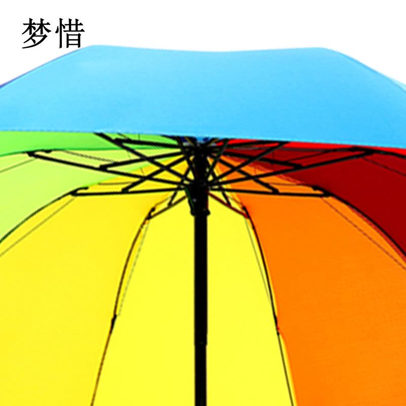 梦惜 手动钢骨伞架 碰击布雨伞 橡胶漆手柄 YF-S2021042/把图片