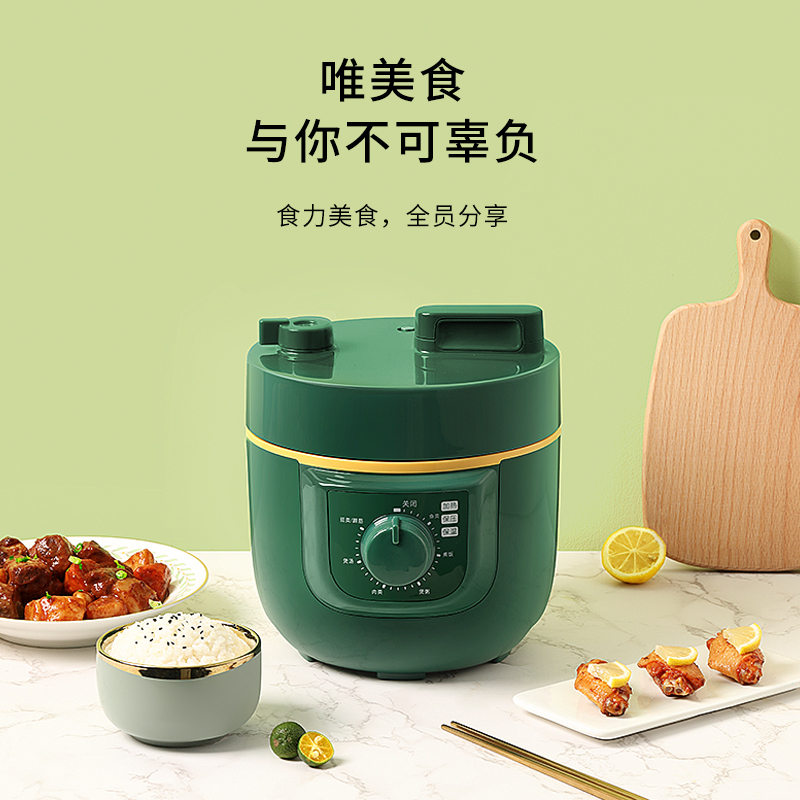 生活元素(LIFE ELEMENT)电压力锅R1迷你电压力锅小型家用2人全自动多功能不沾电饭高压锅2L