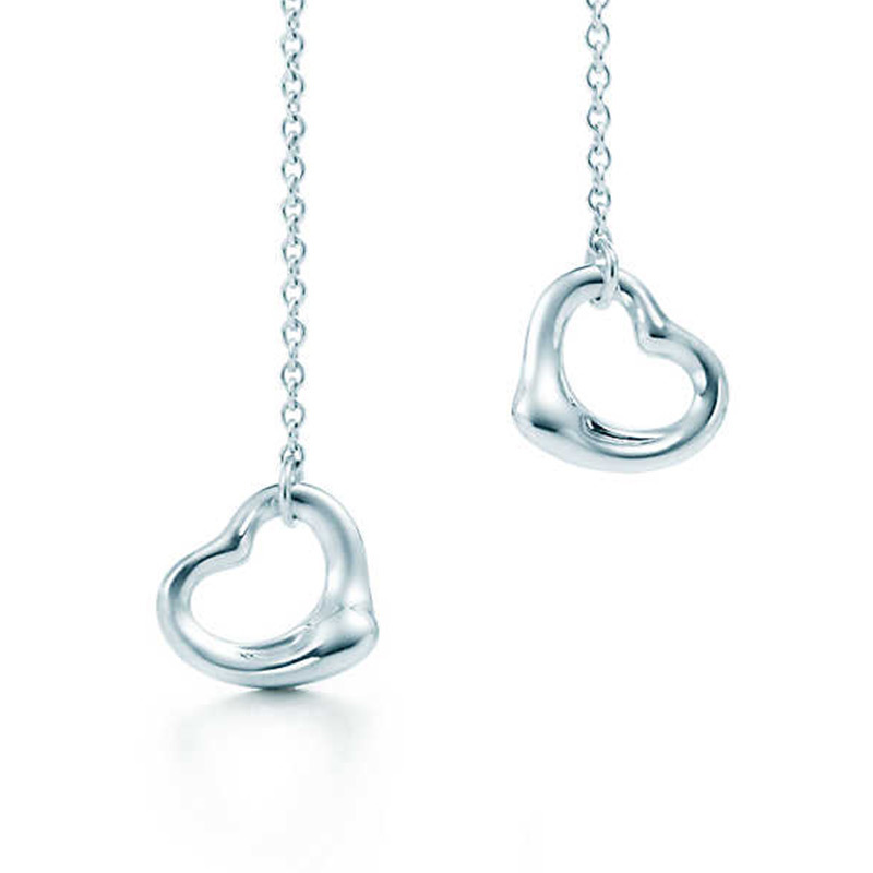 TIFFANY&CO.蒂芙尼ELSA PERETTI™系列:Open Heart垂坠耳环 925银