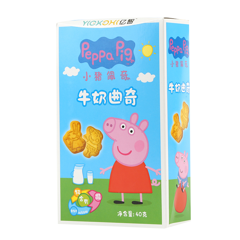 小猪佩奇PeppaPig牛奶曲奇饼干40克 盒装 宝宝零食