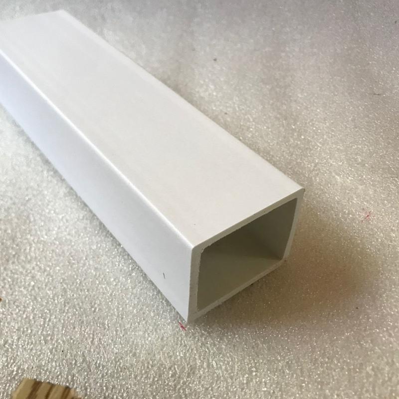 40*50纯白 生态木吊顶方通40*50方木生态木pvc方通隔断玄关格栅立柱