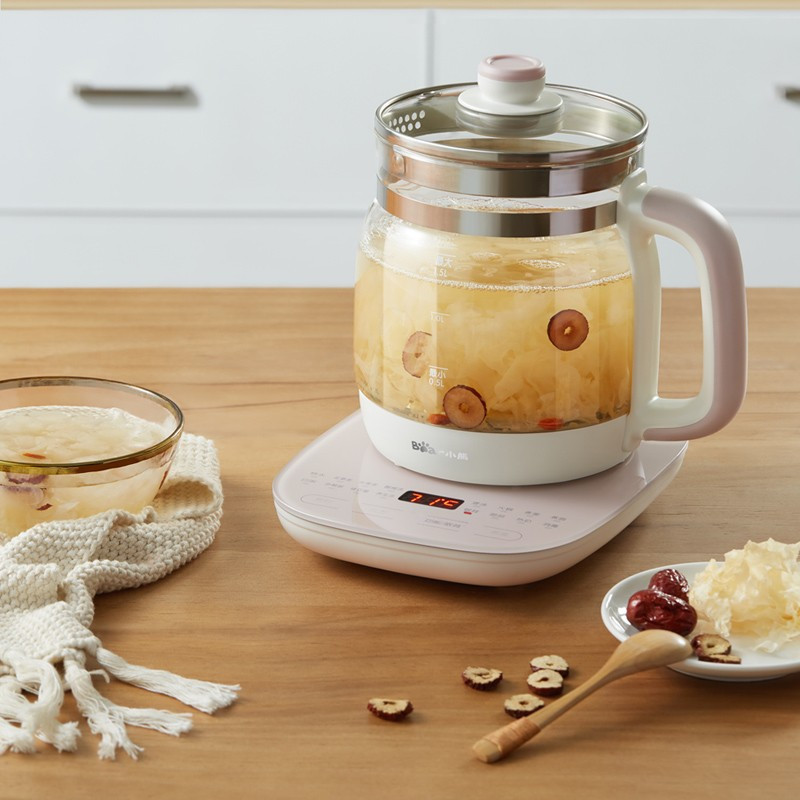小熊bear养生壶电水壶热水壶烧水壶花茶壶玻璃加厚煮茶器15lysha15z8