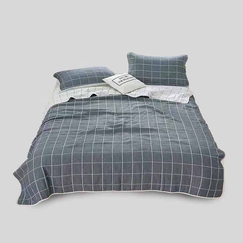 无印良品A类全棉六层纱毛巾毯(被)MJ-Q2025-0370藏蓝图片