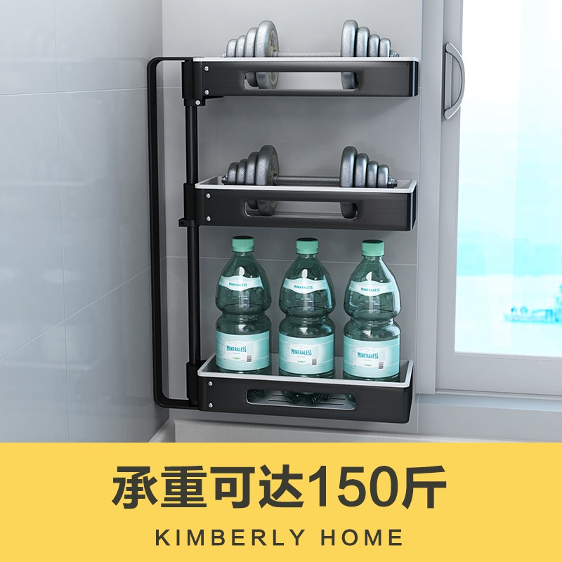 厨房转角旋转调料置物架免打孔壁挂式多功能调味料收纳架子省空间收纳层架 三维工匠高清大图