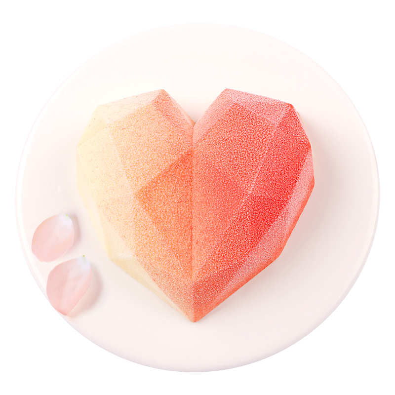 壹粒谷仓情人节礼物送女朋友创意礼品钻石心慕斯蛋糕90g