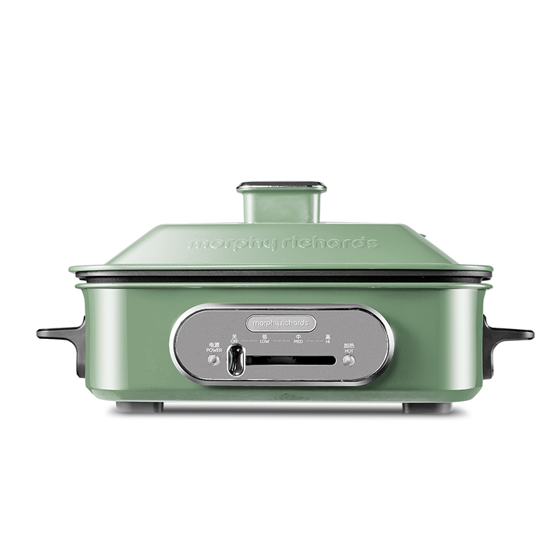 摩飞电器 多功能锅料理锅 电烧烤锅电火锅蒸锅家用电烤锅MR9088 绿色 标配