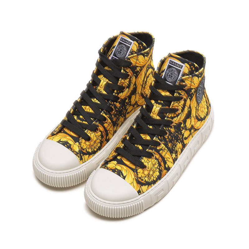 范思哲versace男士织物美杜莎高帮系带休闲运动鞋板鞋dsu8403dte4g