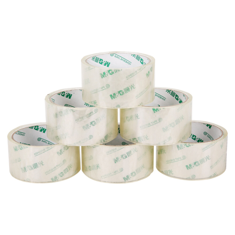晨光(M&G)AJD97326普透封箱胶带 6卷/筒 48*30透明胶带 封箱胶带胶布胶纸 打包胶带