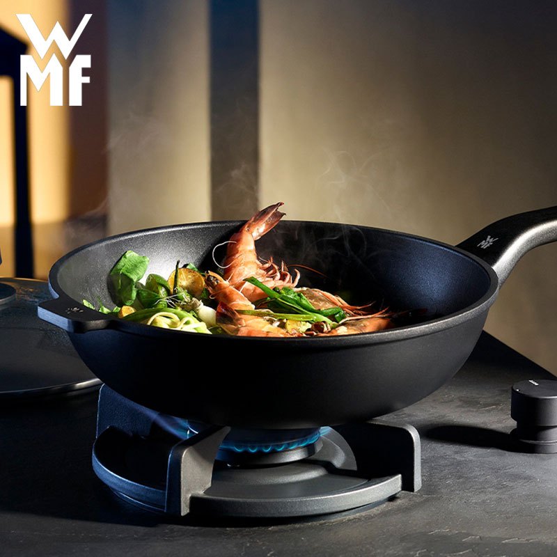 锅德国原装进口少油烟煎炒锅不粘锅平底煎锅家用炒菜锅牛排煎锅电磁炉