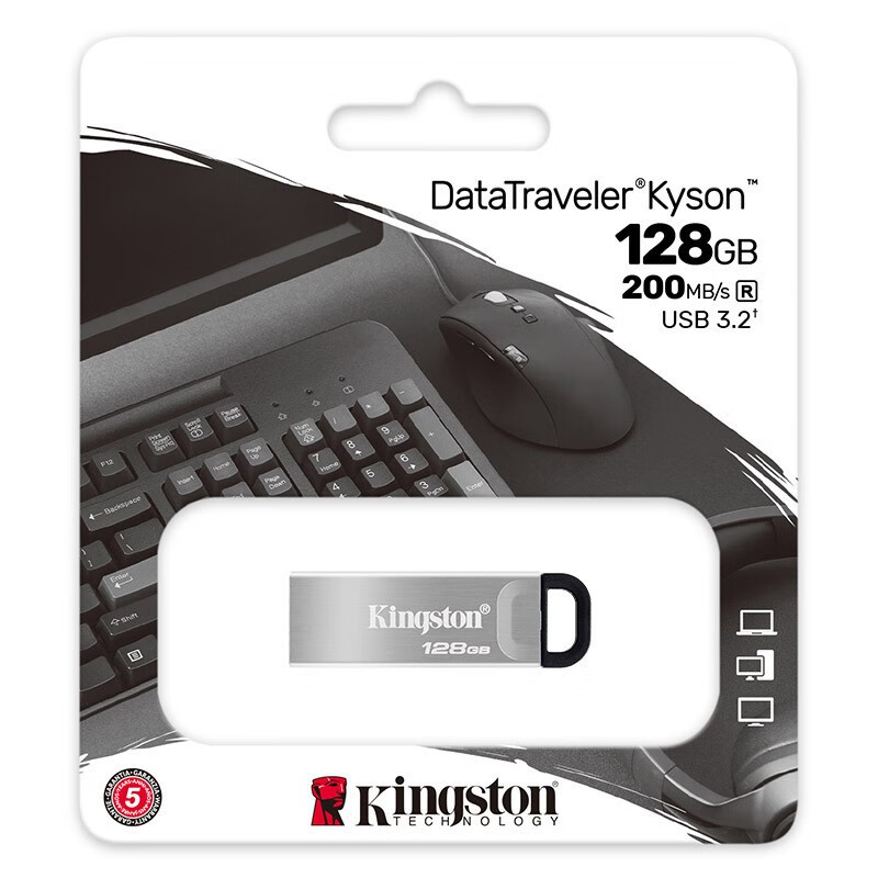 128GB USB 3.2 Gen 1 U盘 DTKN 大容量U盘 1个高清大图