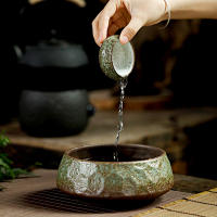 言艺(yanyi) 水盂茶洗茶道配件大号青瓷功夫茶具日式陶瓷建水杯洗 大号茶洗 枯木逢春茶洗