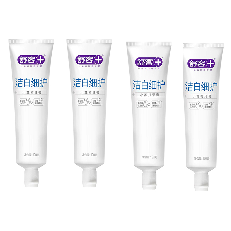舒客小苏打牙膏(洁白细护)120克*4 单位:组