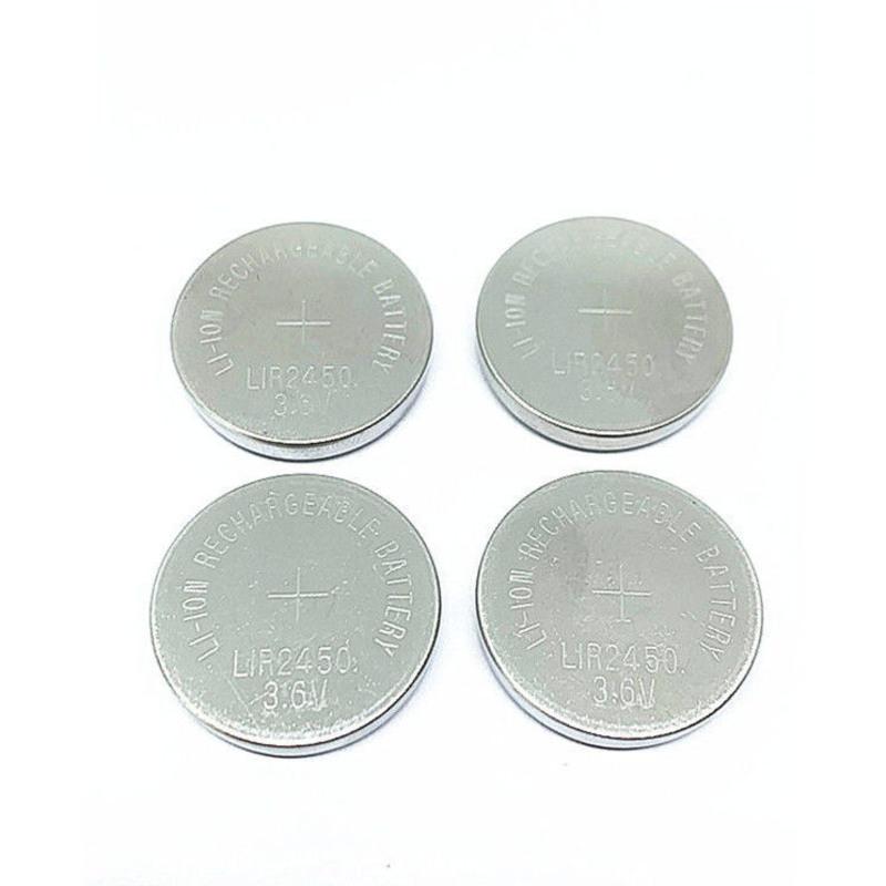 LIR2450锂电池3.6V替代CR2450 2477 2430纽扣电池充电器全新六代 LIR2450 电池两粒