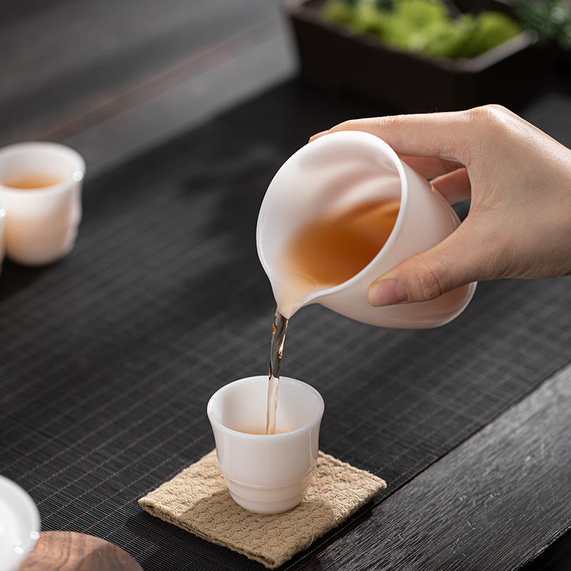 苏氏陶瓷(SUSHI CERAMICS)功夫茶具冰种玉白瓷薄胎羊脂玉厚润如玉高冰款套组