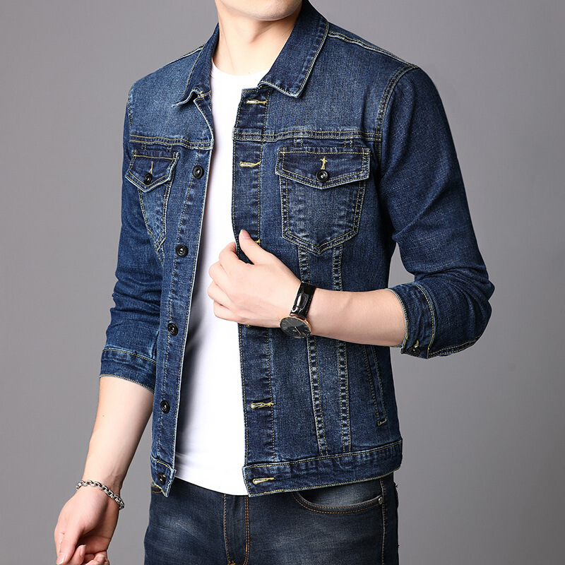 梵克公牛牛仔外套2021春季新款牛仔衣韩版潮男夹克衫修身上衣官方男装