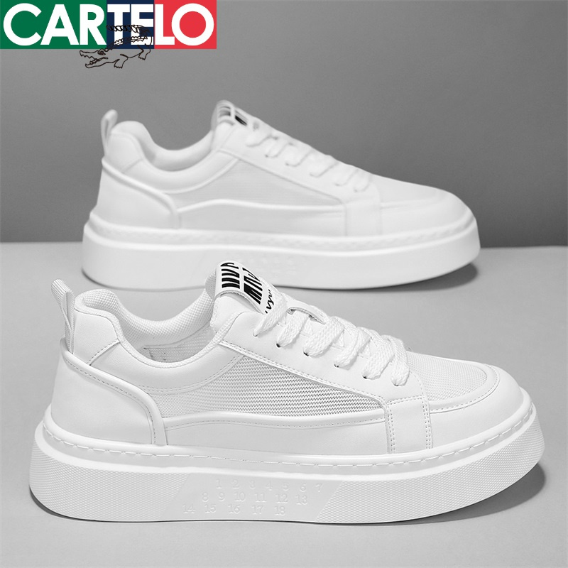 线下专柜同款卡帝乐鳄鱼cartelo新款透气网面男士休闲鞋板鞋男鞋小白