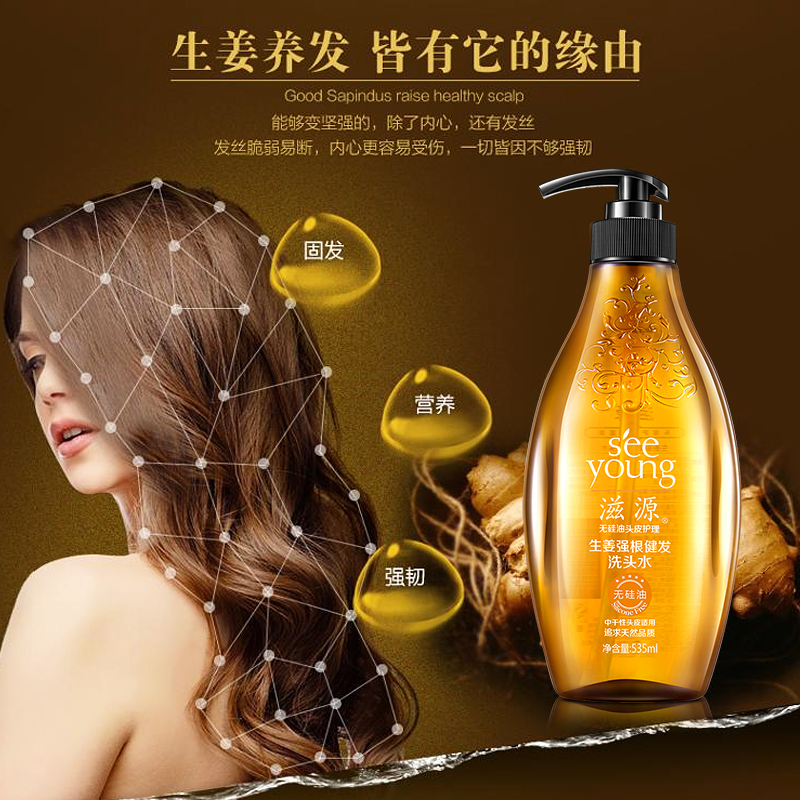 滋源 生姜强根健发 洗发水535ml(中干)(单位:瓶)