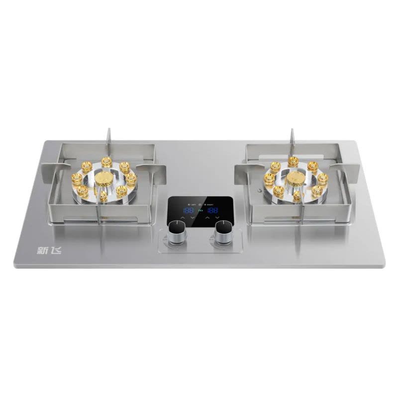 新飞(FRESTEC)燃气灶双灶双眼灶家用天然气灶5.2kW猛火灶具台式嵌入式不锈钢大火力灶台煤气灶图片