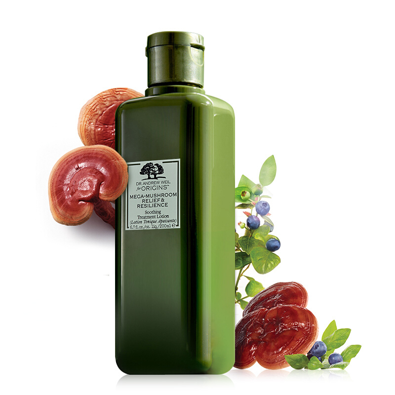 美国Origins悦木之源菌菇水/蘑菇精华爽肤水200ml 植物灵芝精华控油祛痘黑头护肤烂脸水新包装