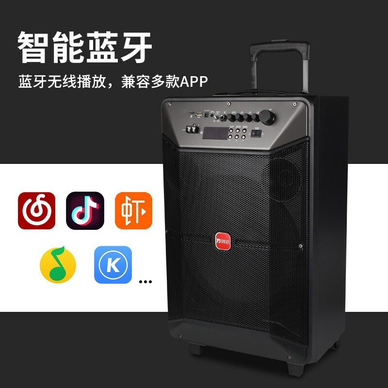 万利达(malata)M+9086s英寸大音量广场舞音响大功率拉杆直播户外K歌无线便携式蓝牙音箱低音炮家用带无线话筒