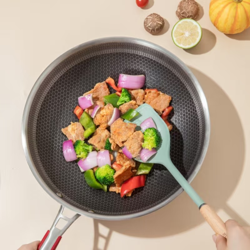 康巴赫静厨防烫系列榉木硅胶勺铲两件套(淘宝箱装)KSC-T02高清大图