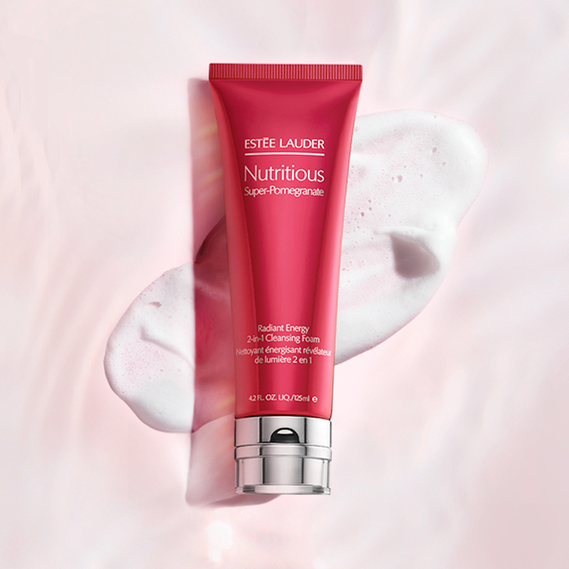 Estee Lauder 雅诗兰黛 超能红石榴微循环洗面奶 125ml/支 泡沫洁面乳 深层清洁 红石榴洁面高清大图