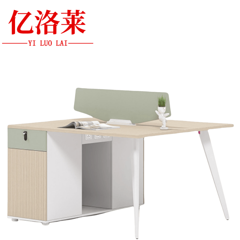 亿洛莱 办公桌双人位 1200*1200*750mm 张高清大图