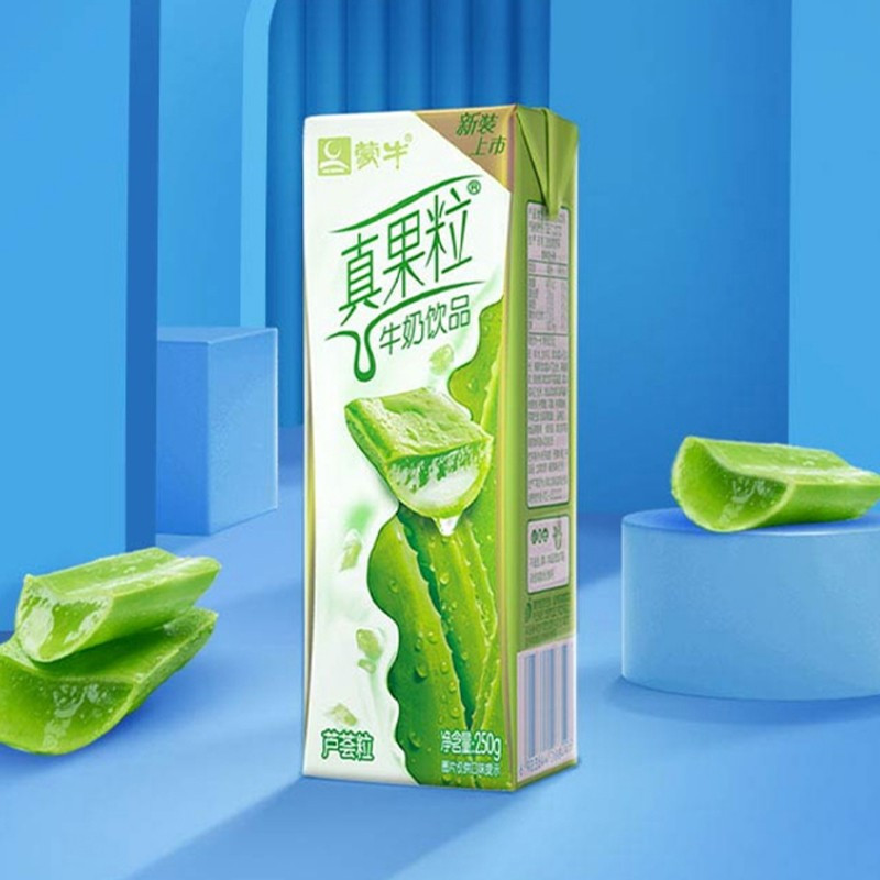 蒙牛 真果粒牛奶饮品 芦荟果粒 250ml*12盒