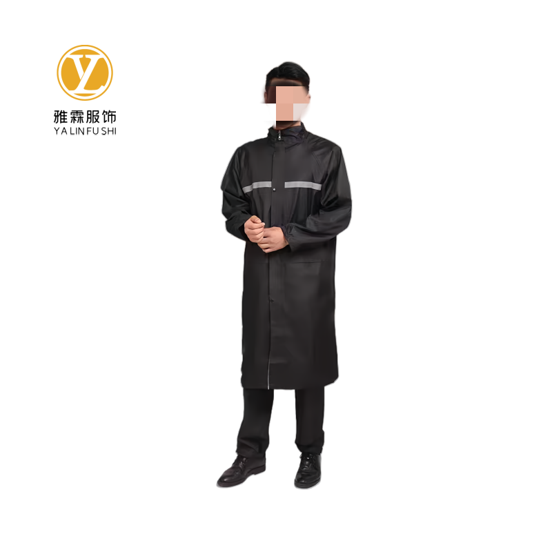 雅霖服 黑风衣网内里雨衣可定制 YLF-XZ506 件高清大图