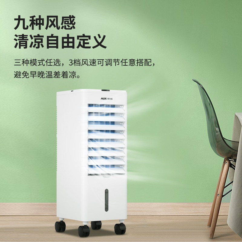 奥克斯(AUX)家用空调扇家用冷风扇负离子加湿净化轻音冷风扇家用大风量小型冷风机 冷暖两用豪华款(冷暖两用)