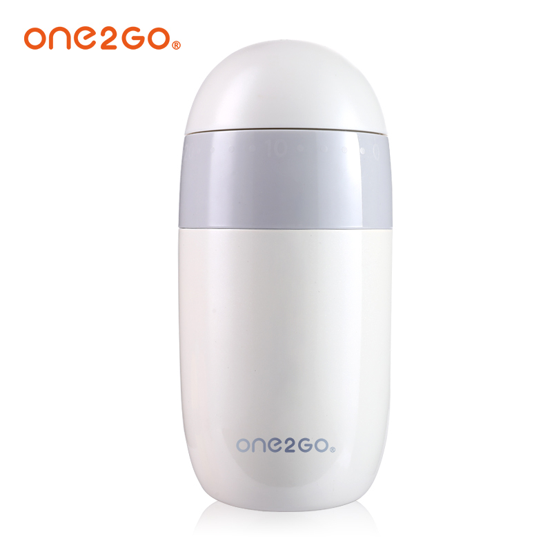 ONE2GO304不锈钢焖蛋杯保温杯闷烧壶罐 350ml 白色