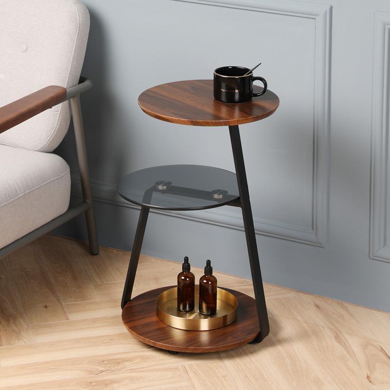 森美人家居简约现代小茶几创意轻奢客厅沙发小圆桌边几卧室角几 边几