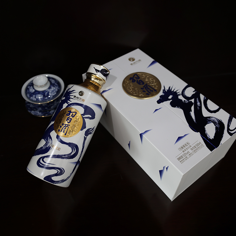 习酒 青花龙 送礼礼盒 酱香型白酒 53度 500ml*2瓶 贵州习酒窖藏高清大图
