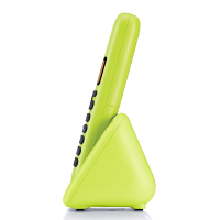 摩托罗拉(MOTOROLA) T301C数字无绳电话机 无线座机 单机 大屏幕白色背光 清晰免提 办公家用 (柠檬色)