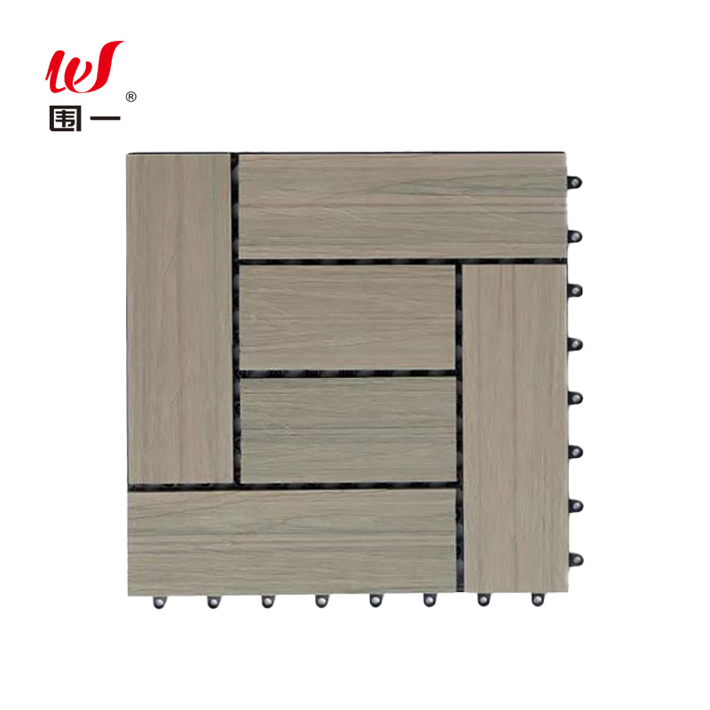围一 塑木地板 转型二代共挤古木色-300*300*22MM 片高清大图