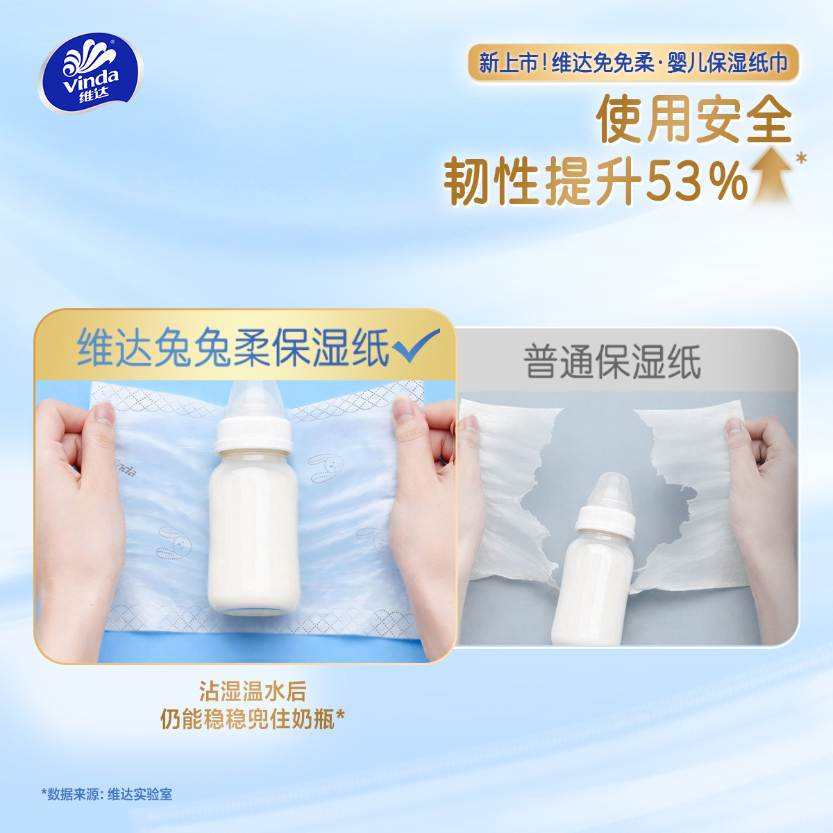 维达兔兔棉柔婴儿面巾纸4层M码100抽20包卫生纸 婴幼儿专用实惠装餐巾纸面巾纸卫生纸纸巾(新旧混发)高清大图