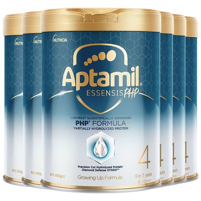 [6罐装]Aptamil香港原装进口爱他美奇迹白罐4段3岁以上适度水解婴幼儿配方奶粉900g