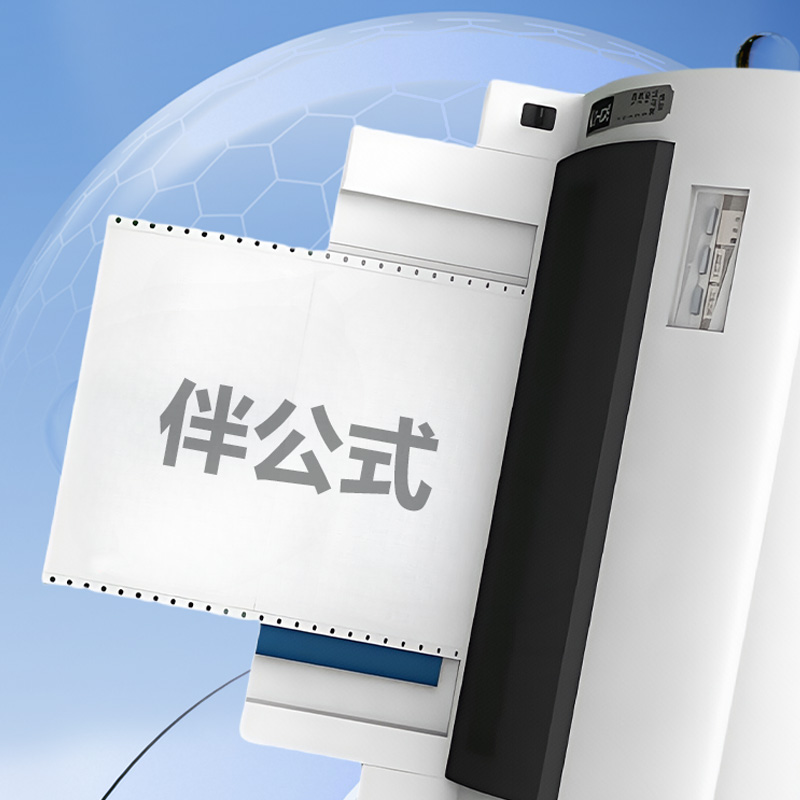 伴公式B1046电脑打印纸 132列 70g 无等分 1联 带压线 (白色) 1200页/箱高清大图