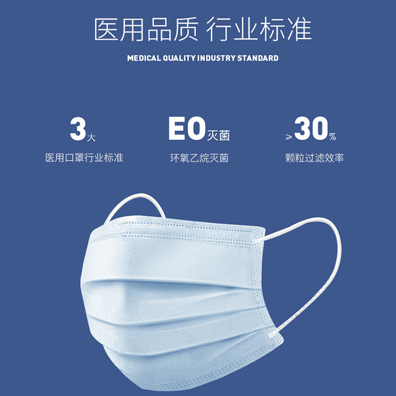 振德医用一次性口罩 10片装