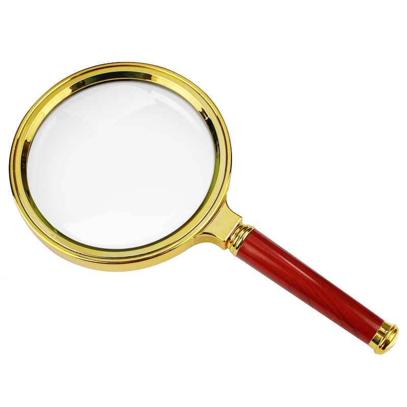 闪电客手持放大镜高清老人阅读儿童折叠便携维修鉴定用高100扩大镜