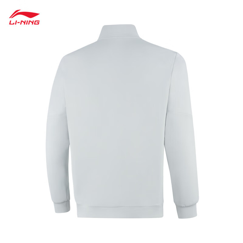 李宁(LI-NING) 男款2024开衫无帽卫衣AWDUA71-2 水滴灰 S-5XL(码数备注)
